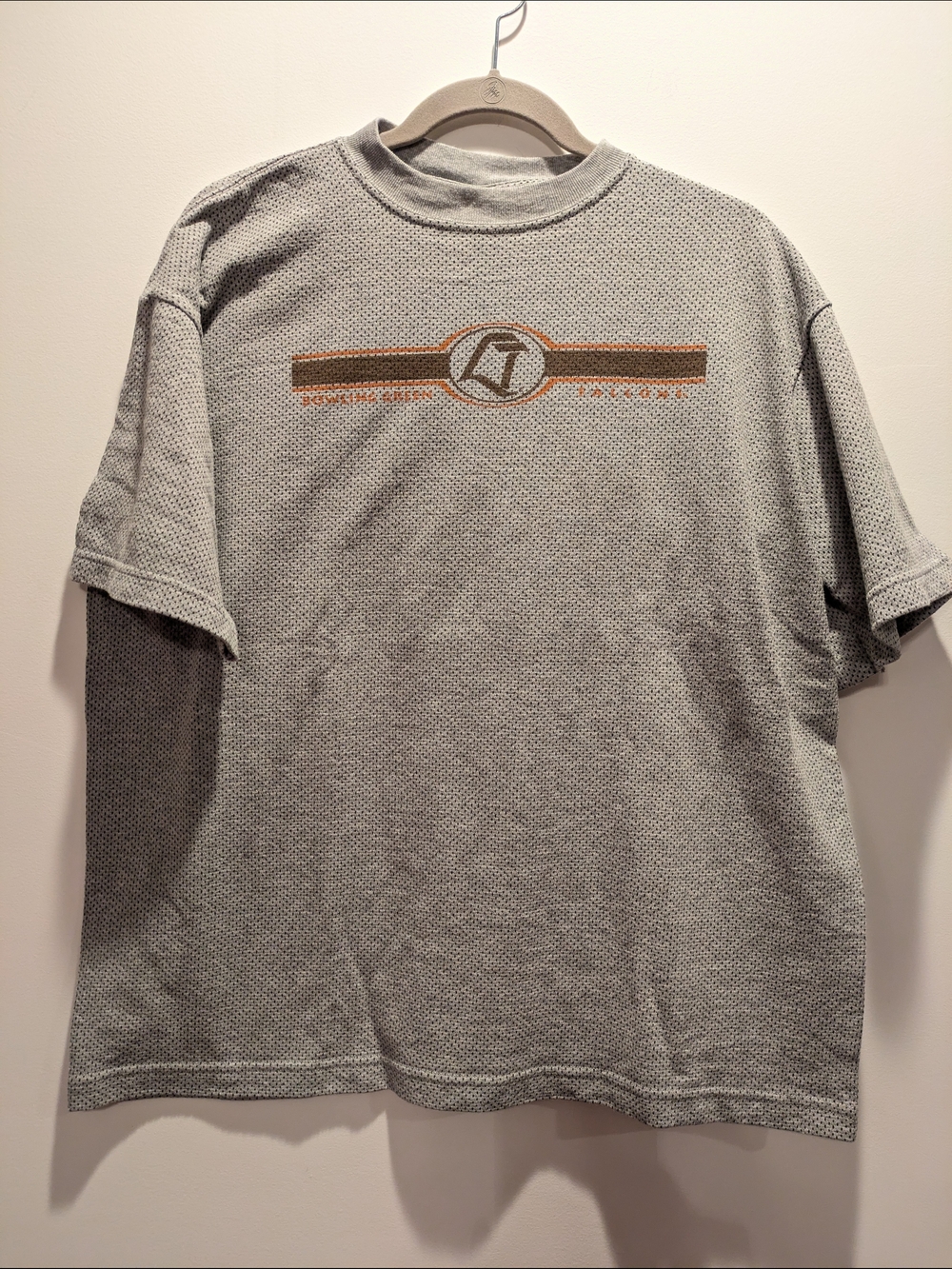 Pro Edge Grey BGSU Falcons Short Sleeve T-shirt Size Large 🦅